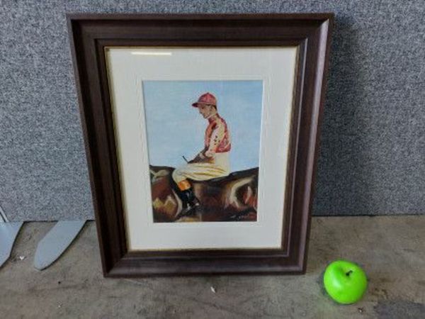 Jockey Framed Painting x1