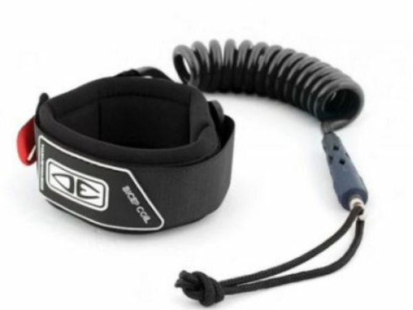 Ocean and Earth Bodyboard Moulded Coiled Bicep Leash Black