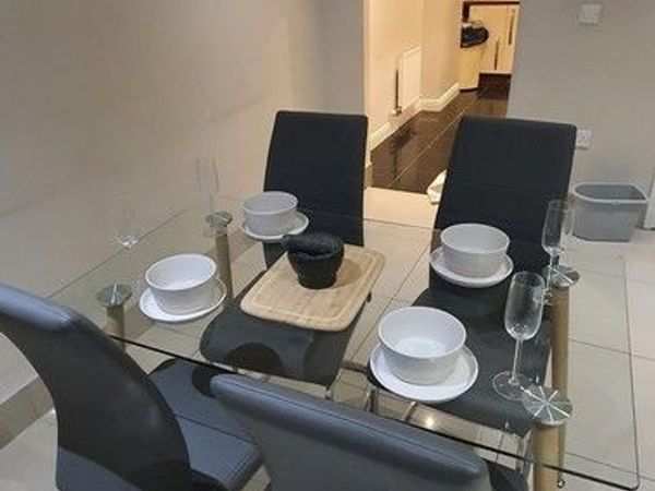 dining table and chairs set