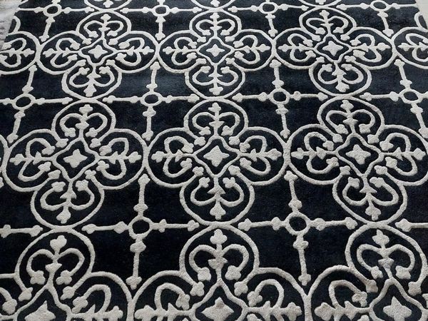 Black and cream beautiful designer rug