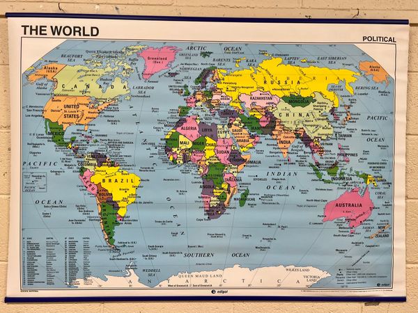 Edigol XL Reversible Map of the World (140x100cm)