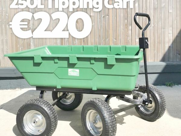 250L Tipping Cart Made from heavy-duty plastic