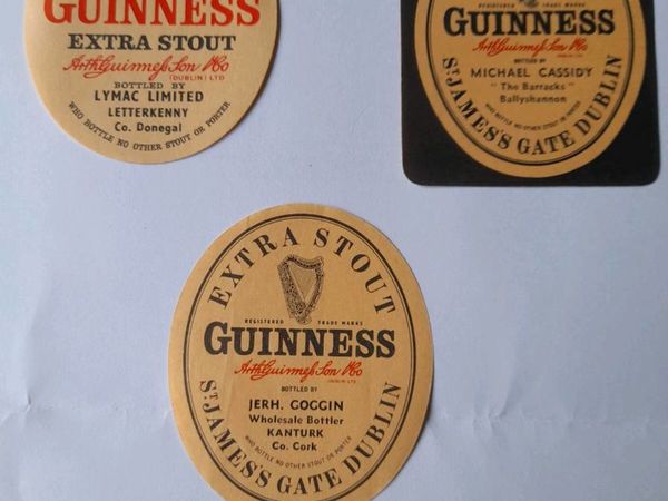 Vintage GUINNESS Labels (Irish bottlers)