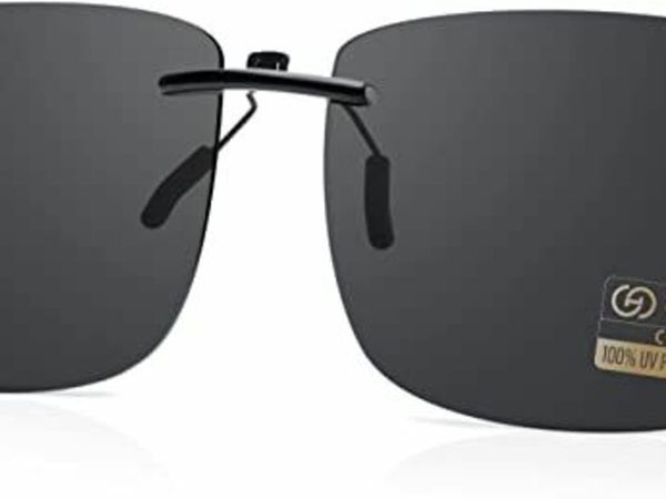Polarized Large Clip On Sunglasses Over Prescription Glasses Men Women