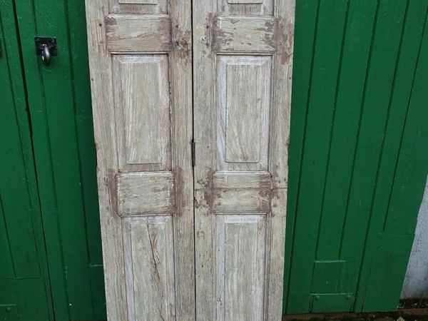 Pair of heavy rustic folding doors