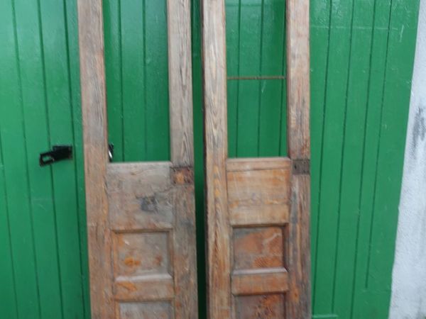 Pair of pitch pine doors