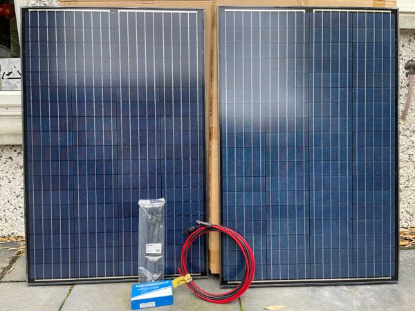 220W solar panel kit, black panels for camper NEW