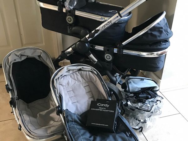 Icandy Peach 2 double buggy and pram set