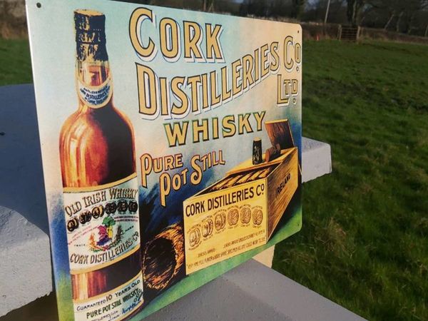 Cork distillery  cast iron sign