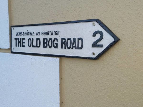 The old bog Road cast iron sign