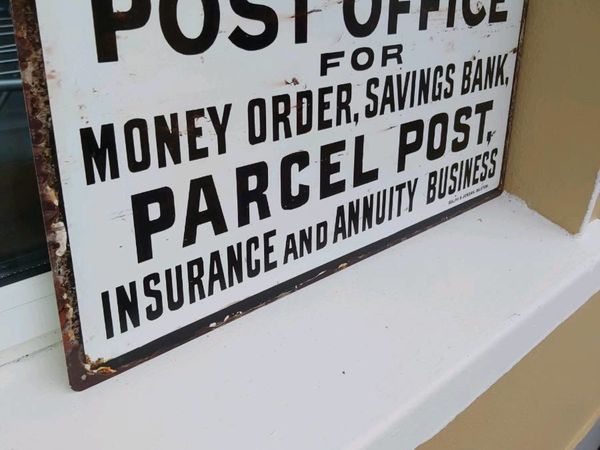 Large  post office  metal sign