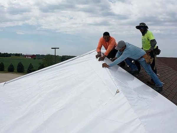 Carpenters builders roofing tarpaulin covers