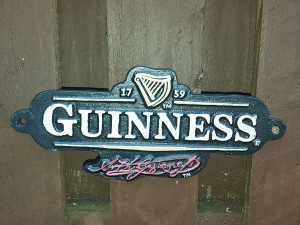 Guinness cast iron sign
