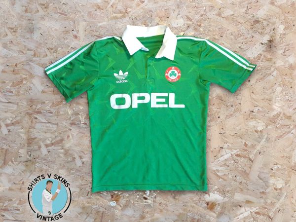 FREE POST Vintage Republic of Ireland Prototype Jersey 1990 World Cup Italia 90 adidas Football Shirt Vintage Retro OPEL 1990 1989