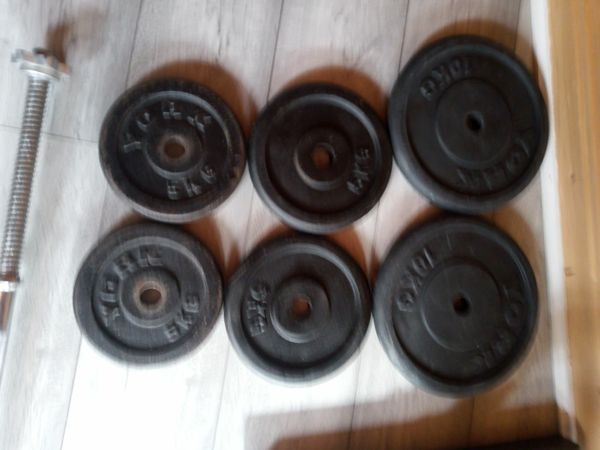 40kg of steel weight lifting plates