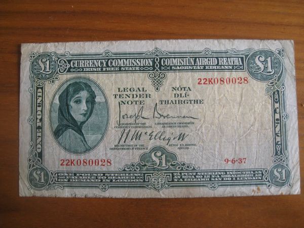 1 Pound Lavery Note - 100 Euros