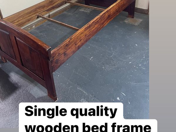 Single rose woods bed frame