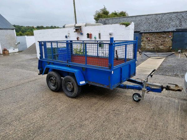 Trailer with mesh side