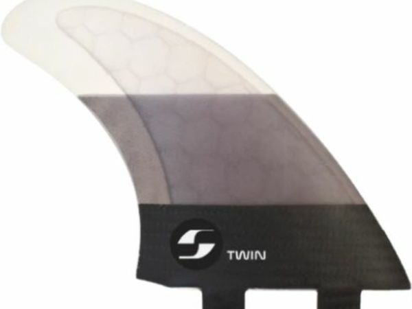 Scarfini HX Twin Fiberglass FCS Dual Tab Carbon Base Surfboard Fin