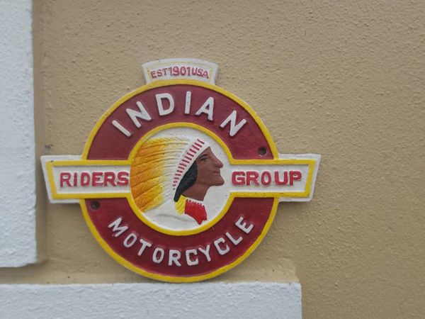 Indian motor cycle cast iron sign