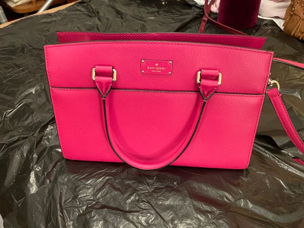 Kate spade like new bright pink real leather hand