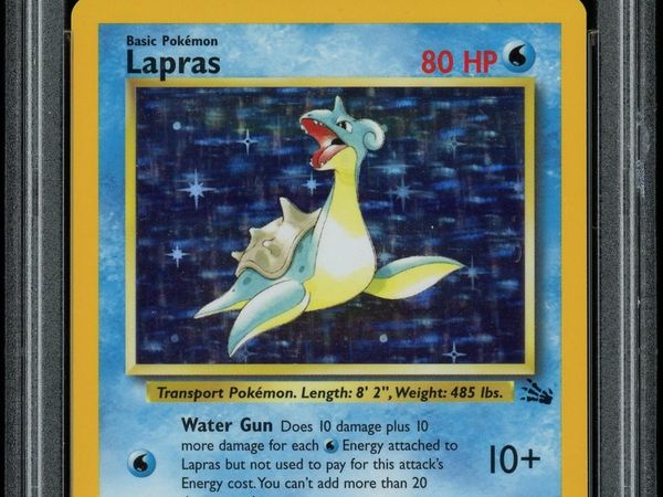 Pokemon Card Lapras Holo Fossil Psa 9 wotc