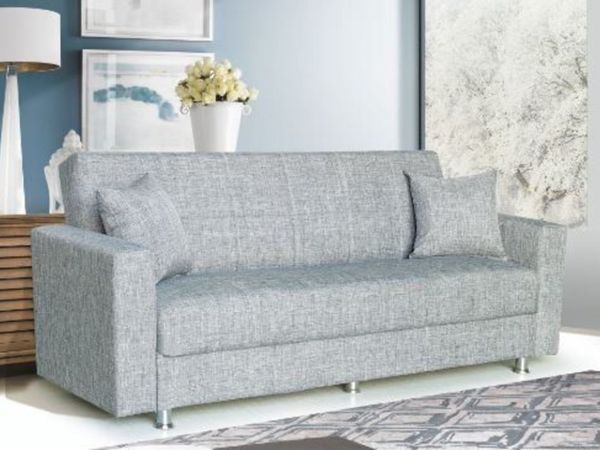 Brand new Vermont Light grey fabric sofa bed