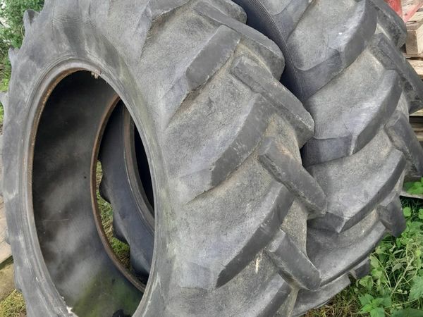 Selection of tractor tyres and wheels for sale