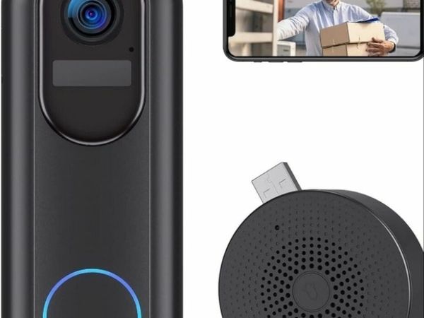 WIRELESS VIDEO DOORBELL + CHIME WITWO WAY AUDIO