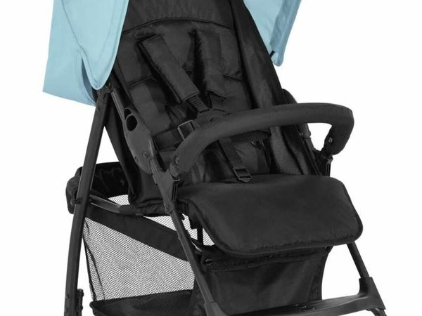 Lightweigt Pushchair Sport / Compact Folding / Fully Reclining / Lie-Flat Position From Birth / XL Shopping Basket / Sun Canopy / Up to 18 Kg / Blue