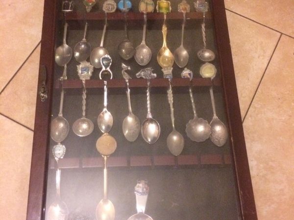 Spoon collection in case
