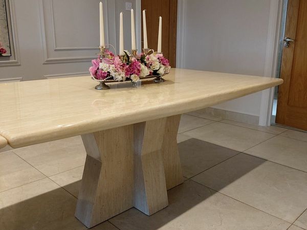 ***REDUCED!!!***Cream Solid Marble Dining Table