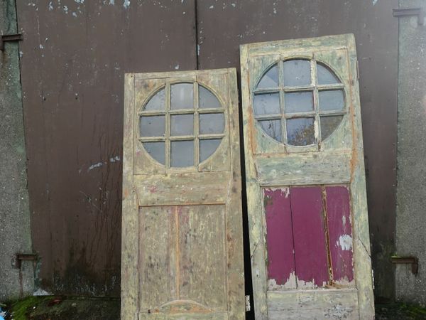 2 old salvaged doors