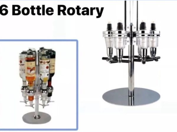NEW 6 Bottle Rotary Stand & Optics Dispenser Bar