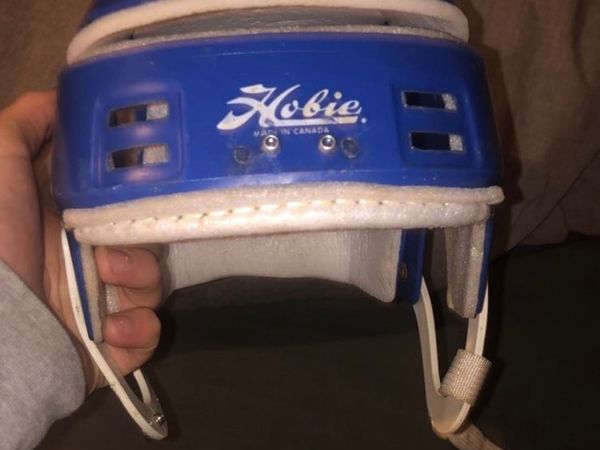 Real retro hurling/hockey helmet