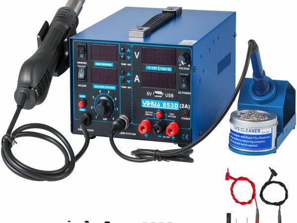 usb 4-in-1 Rework Station Hot Air Soldering Iron Dc Power Supply 800w
