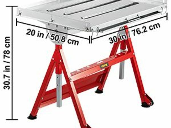 Welding Table Folding Workbench 30" x 20" Adjustable Welding Workbench