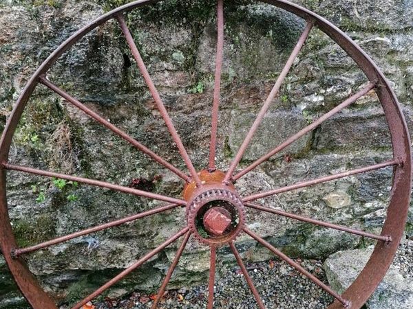 2 vintage iron wheels