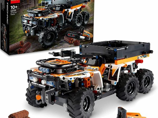 Technic All-Terrain Vehicle, 6-Wheeled Off Roader Model Truck Toy, ATV Construction Set