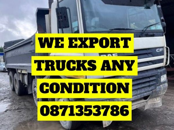 We export trucks in any condition