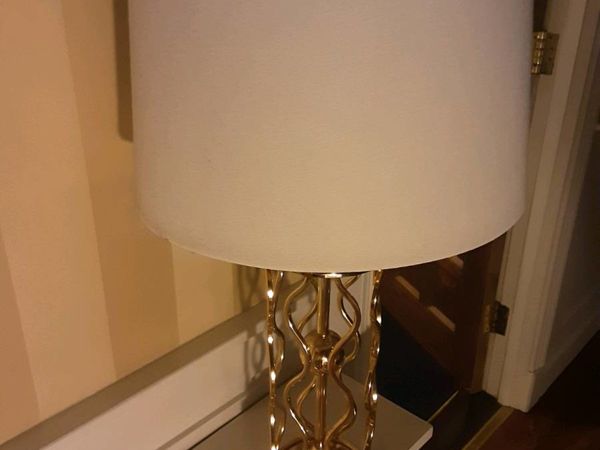 Brass detailed lamp with shade collection only