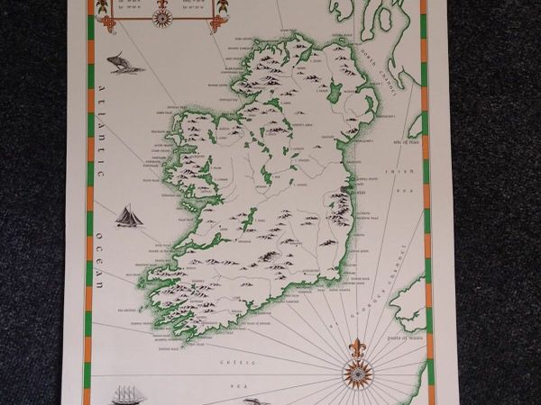 Art prints : Map/Chart of Ireland.