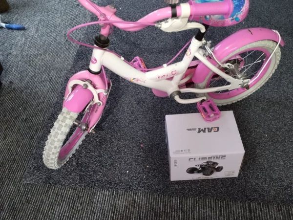 Pink Princess bike, led light flikker