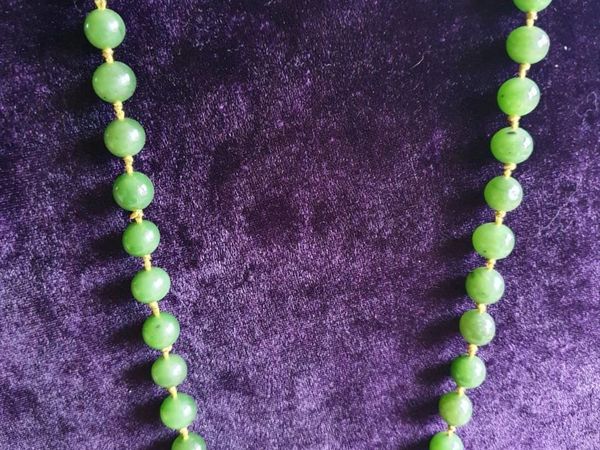 Vintage Hand Knotted Jade Necklace