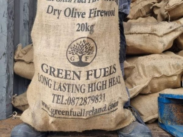 Kiln dried Olive firewood in crates or sacks