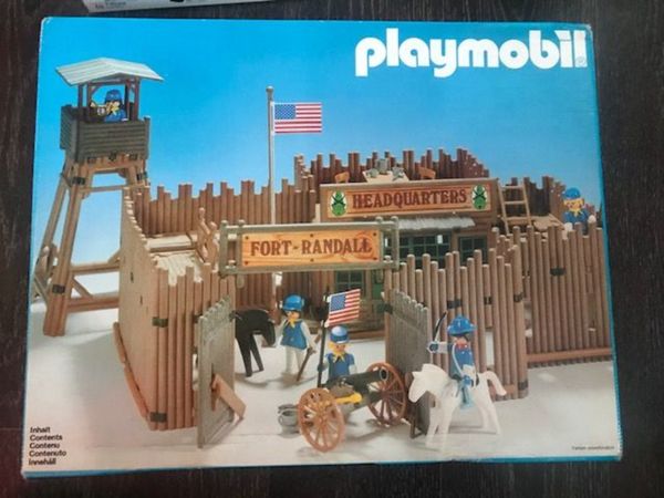 Original 70 Playmobil Fort Randall 3419 w/ Indians