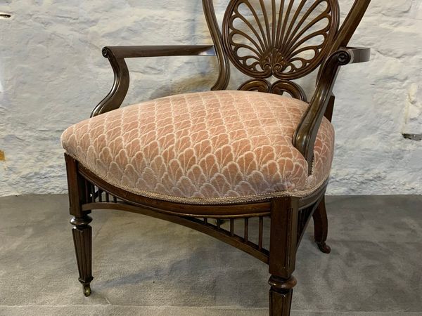 Art Nouveau Victorian armchair.