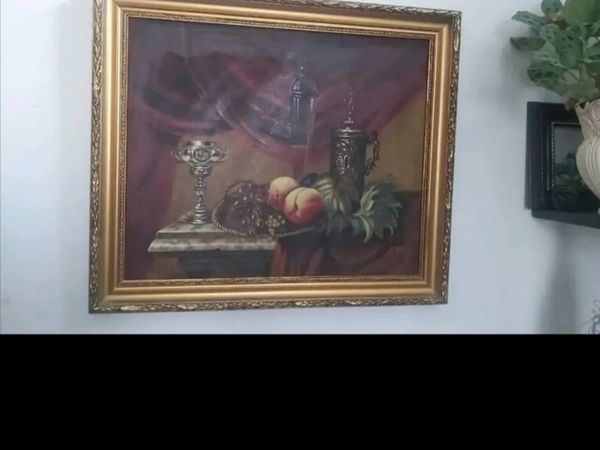 Antique oil painting in a beautiful frame