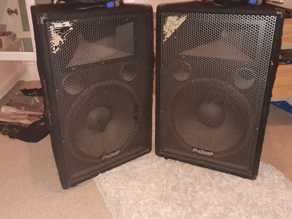 2 x 500 watt Prosound speakers with speakon cables