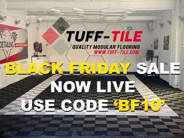 TUFF TILE Non-Slip Flooring for Garages Showrooms